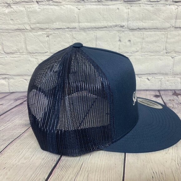San Rafael Baseball Hat Snapback Cap The Classics by YUPOONG Mesh Back Navy Blue - Picture 4 of 6